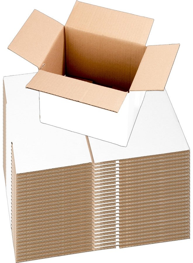 BOARDS+ صناديق شحن متينة من الورق المقوى مقاس 8×6×4 بوصة (عبوة من 45 صندوقًا)، صناديق بريد متوسطة الحجم مناسبة للشركات الصغيرة للتعبئة والنقل والتخزين - Image 1