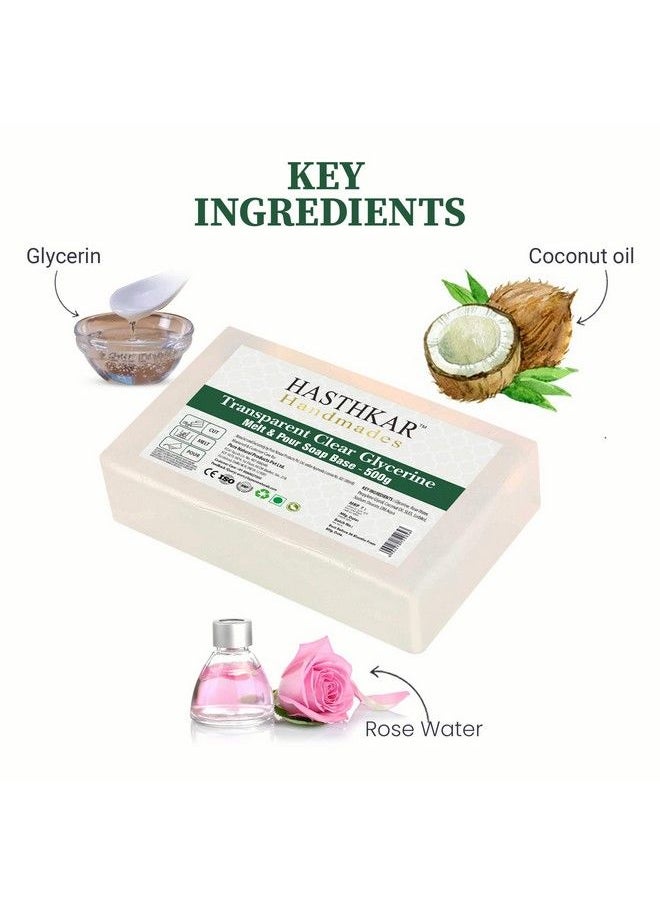 byPurenaturals - Hasthkar Transparent Ultra Clear Glycerine Pour & Melt Soap Base 500 Grams ; Paraben Free ; 100% Pure Organic And Natural Glycerine Bath Soap ; For Men And Women - Image 1