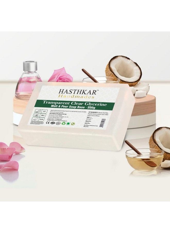 byPurenaturals - Hasthkar Transparent Ultra Clear Glycerine Pour & Melt Soap Base 500 Grams ; Paraben Free ; 100% Pure Organic And Natural Glycerine Bath Soap ; For Men And Women - Image 1