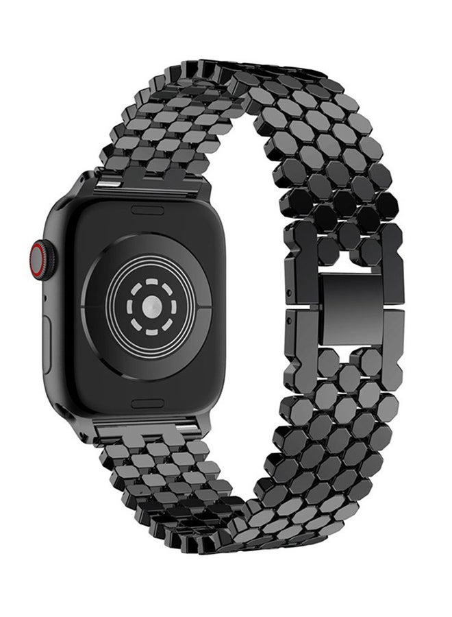 Replacement Band Loop Strap For Apple Watch Series 4 44mm Black  - Image 3