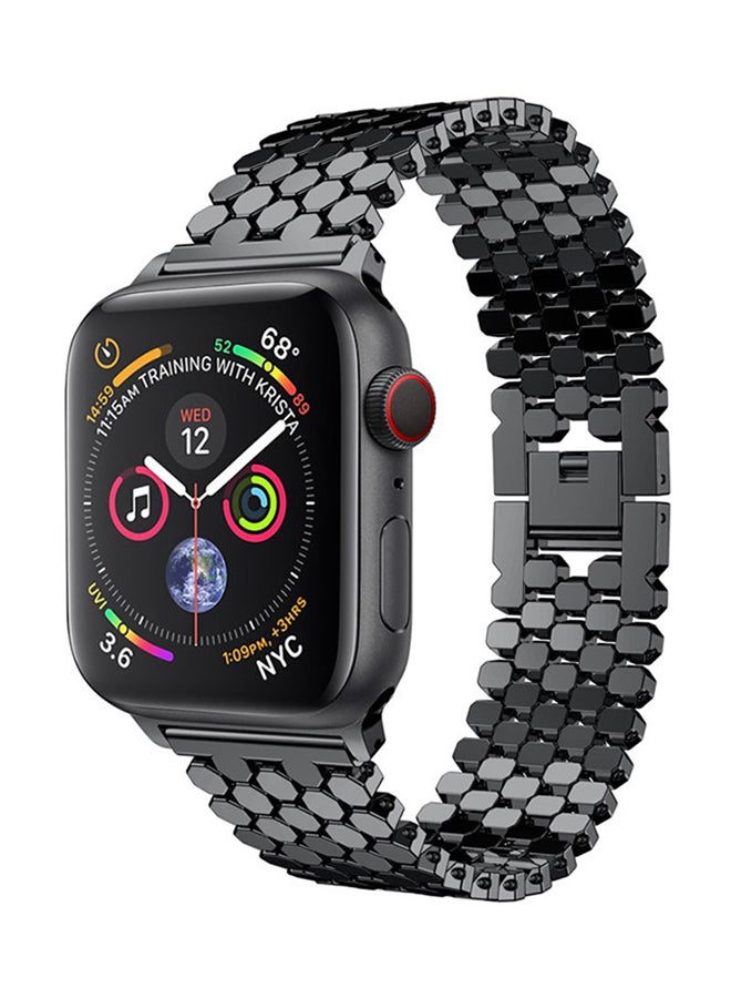 Replacement Band Loop Strap For Apple Watch Series 4 44mm Black  - Image 4