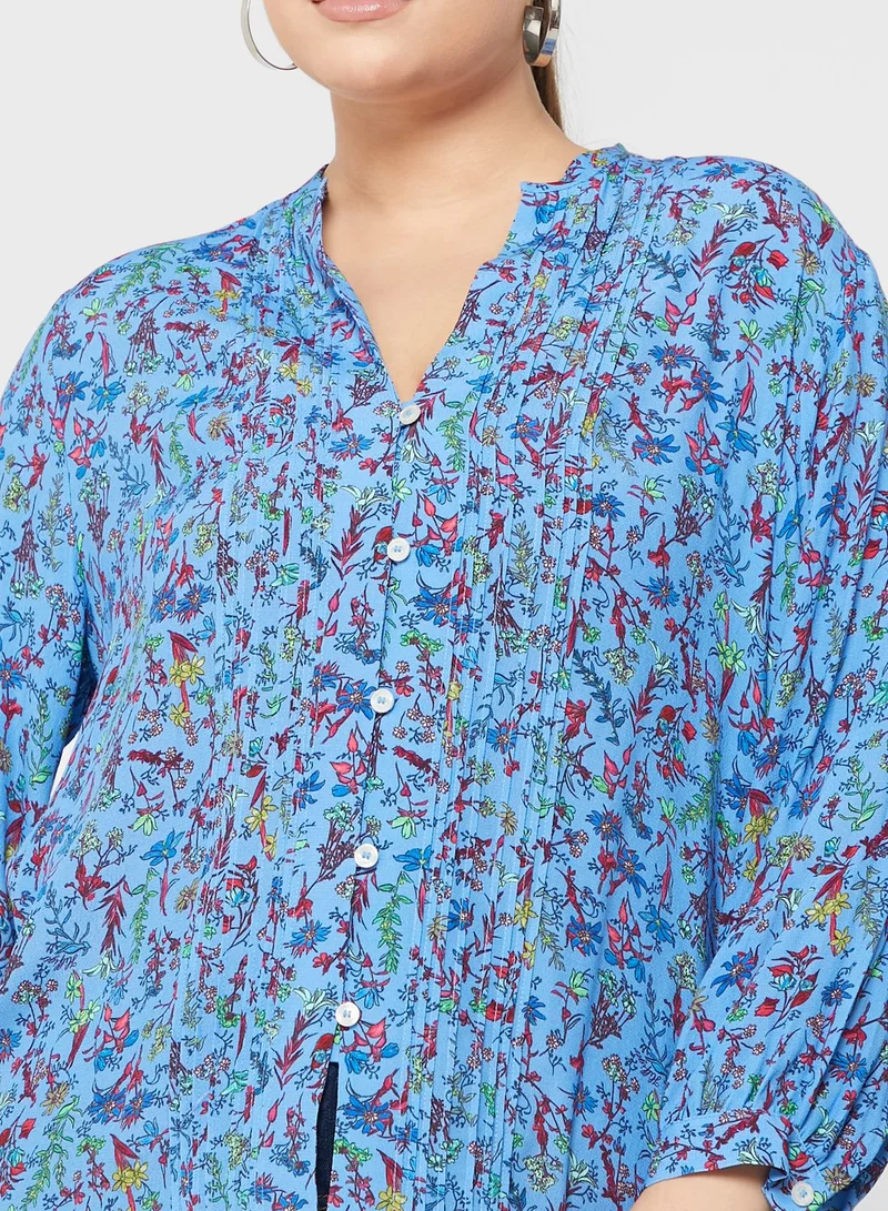 Tommy Hilfiger Plus Floral Print Shirt