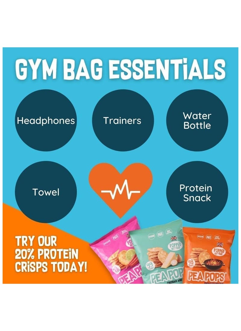 PEA POPS - Pea Pops Healthy Protein Chips - Delicious Chikpea Crisps 19% Protein Less Fat, Low Calorie, Gluten Free, Veggie Protein Snacks, Popped (Not Fried) 23g (Cheddar & Onion) - Image 1