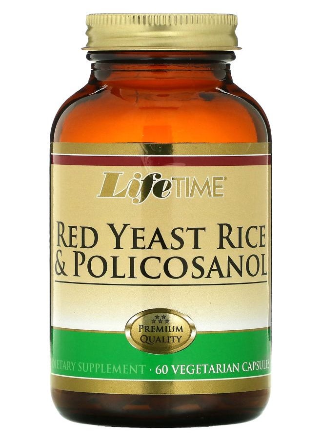 Lifetime Red Yeast Rice & Policosanol 60 Vegetarian Capsules 