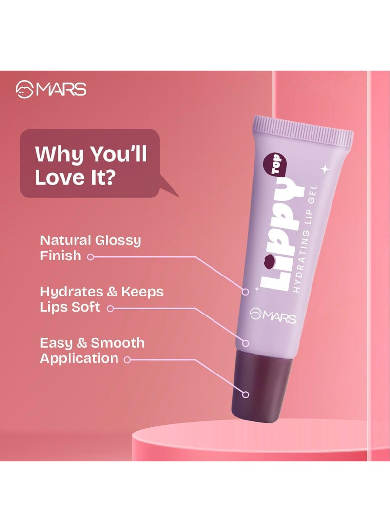 MARS COSMETICS Lippy Top Hydrating Lip Gel (10ml) (05-SWEET PLUM) | Nourished With Vitamin-E & Shea Butter | Long Lasting Hydration | Glossy Finish | Easy to Apply - Image 2
