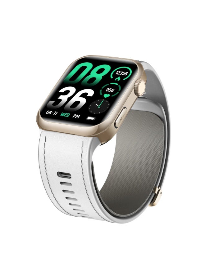Domars Health Smart Watch with AirPump System, 1.95" AMOLED ScreenFitness Tracker with Bluetooth Calling 24/7 Heart Rate Monitor, 50 Sport Modes.Running, Cycling, Hiking Ect 15-Day Battery, NFC, IP67 Waterproof,SOS White - Image 5