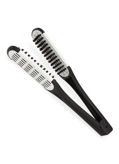 Scarlet Line Professional Thermoceramic Straightening Hair Brush With Bore Bristles For Men N Women_Black N White  - Image 1