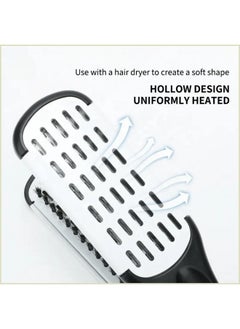 Scarlet Line Professional Thermoceramic Straightening Hair Brush With Bore Bristles For Men N Women_Black N White  - Image 2