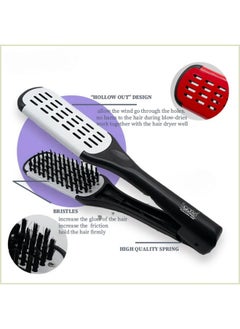 Scarlet Line Professional Thermoceramic Straightening Hair Brush With Bore Bristles For Men N Women_Black N White  - Image 5