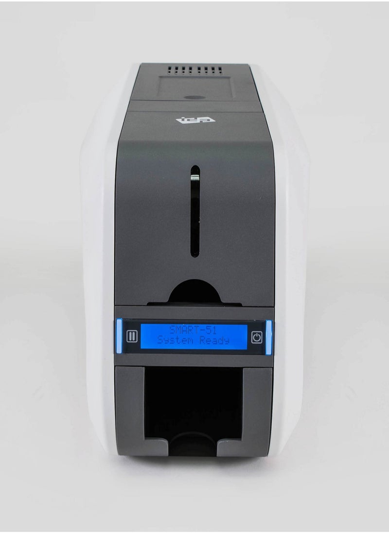 SMART-51S Single Sided Thermal ID Card Printer With Color Ribbon + 250 Card