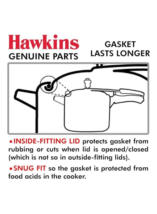 Hawkins Aluminium Gasket For 2 Litre To 3 Litre, 4 Litre Tall Hawkins Pressure Cookers | Miss Mary 3.5 Litre Pressure Cookers | All Contura 4 Litre Pressure Cookers (Baby Gasket BG), 4 Liter,Black - Image 3