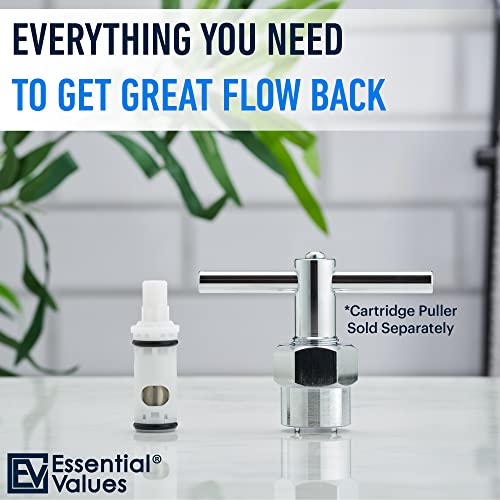 Essential Values Cartridge Compatible with 1224 Moen Replacement Faucet – Aftermarket Replacement For Moen Tub Shower & 2 Handle Faucets - Durable Brass 1224b & Plastic - 2 Pack - Image 4