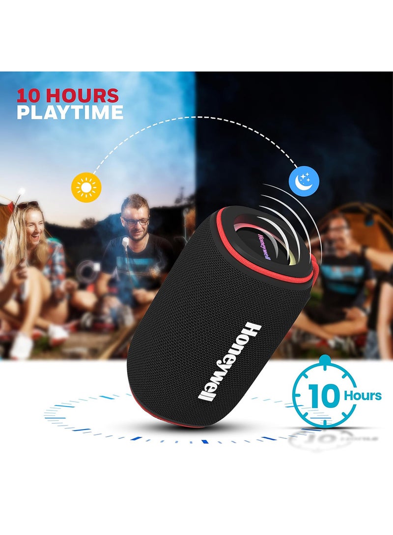 هوني ويل سماعة بلوتوث سوانو P400 15W 5.3، مشعات باس عميق، 10 ساعات وقت تشغيل، IPX 6، ميزة TWS، أضواء RGB، بطاقة SD، AUX، منفذ Type-C، ميكروفون مدمج، محركات 78 مم، ضمان المصنع 3 سنوات - Image 4