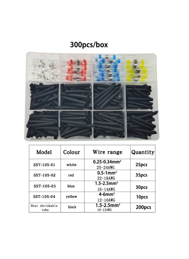 kashemano 300PCS Solder Seal Wire Connectors & Heat Shrink Tubing Assorted Combo Kit  - Image 2