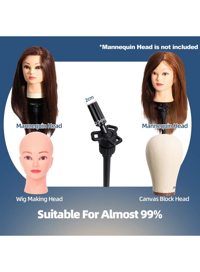 Goodofferplace Tall Wig Tripod Stand,Metal Mannequin Head Stand Adjustable for Mannequin Head,Training Canvas Block Head,for Styling,Wig Making Displaywith Carrying Bag,30 Pcs T-Pins(35.4-52.4 Inch) - Image 3