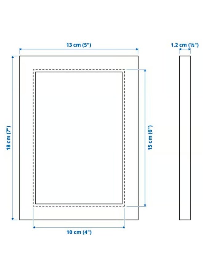 FISKBO Wall Picture Frame, Wall Hanging Photo Frame, Mounted Frame for Home, Office (Plastic & Fibreboard) White 10 x 15 cm - Image 4