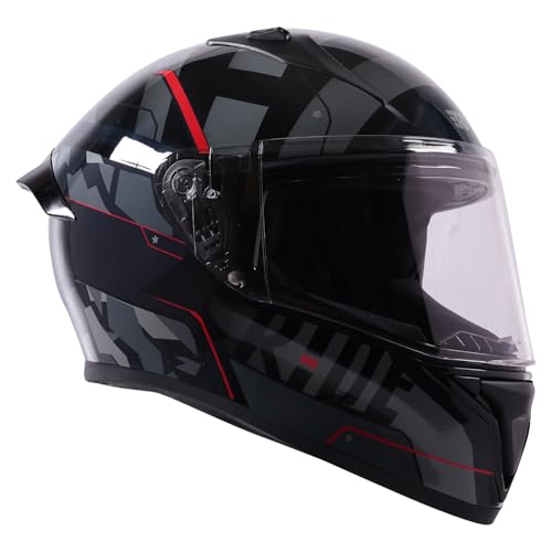 Royal Enfield Roadster Full FACE GEO CAMO Helmet|ISI & DOT Certified|Scratch Resistant Visor|High Impact ABS Shell|High Density EPS Liner|3 Intake Ports & 2 Exhaust|Micrometric Lock Black (M) 58 CM - Image 2
