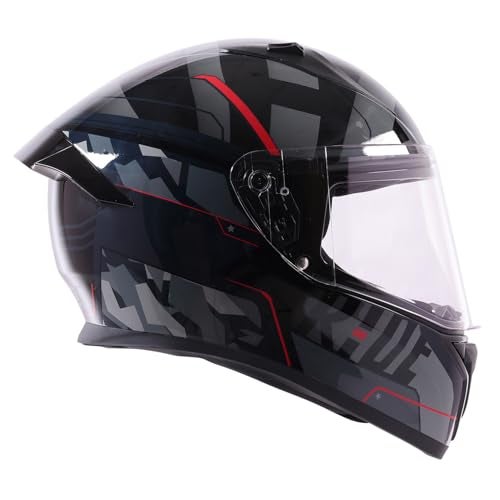 Royal Enfield Roadster Full FACE GEO CAMO Helmet|ISI & DOT Certified|Scratch Resistant Visor|High Impact ABS Shell|High Density EPS Liner|3 Intake Ports & 2 Exhaust|Micrometric Lock Black (M) 58 CM - Image 3