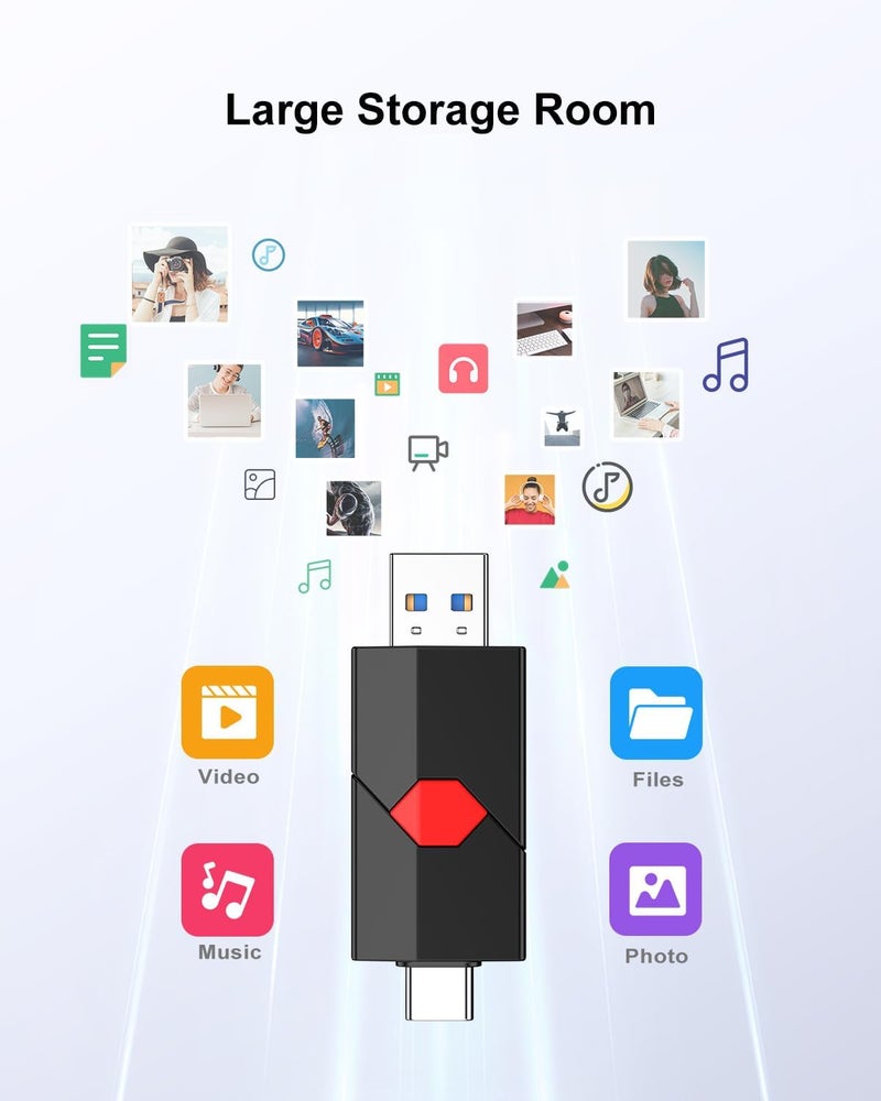 KOOTION USB C Pen Drive 256GB, Ultra Dual Flash Drive Type C 256GB, Memory Stick Type C Storage for Android, PC, Tablet - Image 4