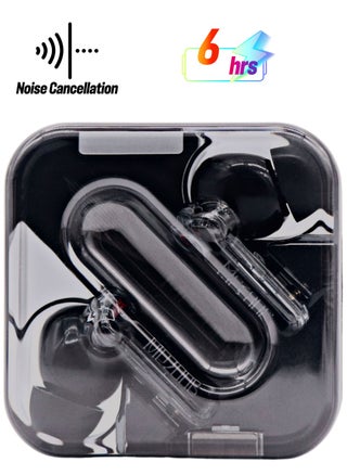 Quartz Bluetooth Wireless In Ear Earphones with Clear Stereo Sound, ENC for Calls, Touch Control, 12H Playtime Bluetooth 5.3 Earbuds, Transparent Design, Black - pzsku/Z60C97758B8FA7E5FE73BZ/45/1746229952/88b04040-8127-46c8-890c-1eda03af3cdf