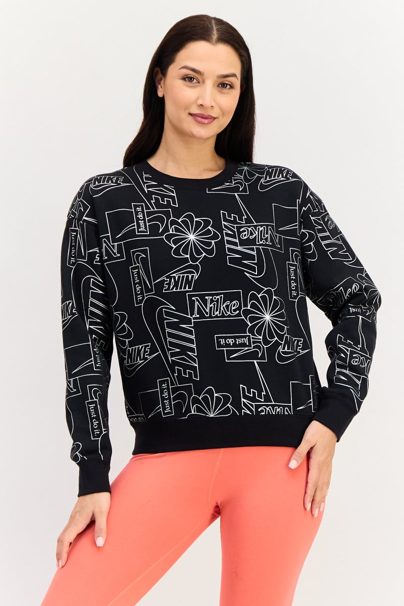 Nike Women Oversized Fit Long Sleeves Outdoor Sweatshirt, Black - Image 1