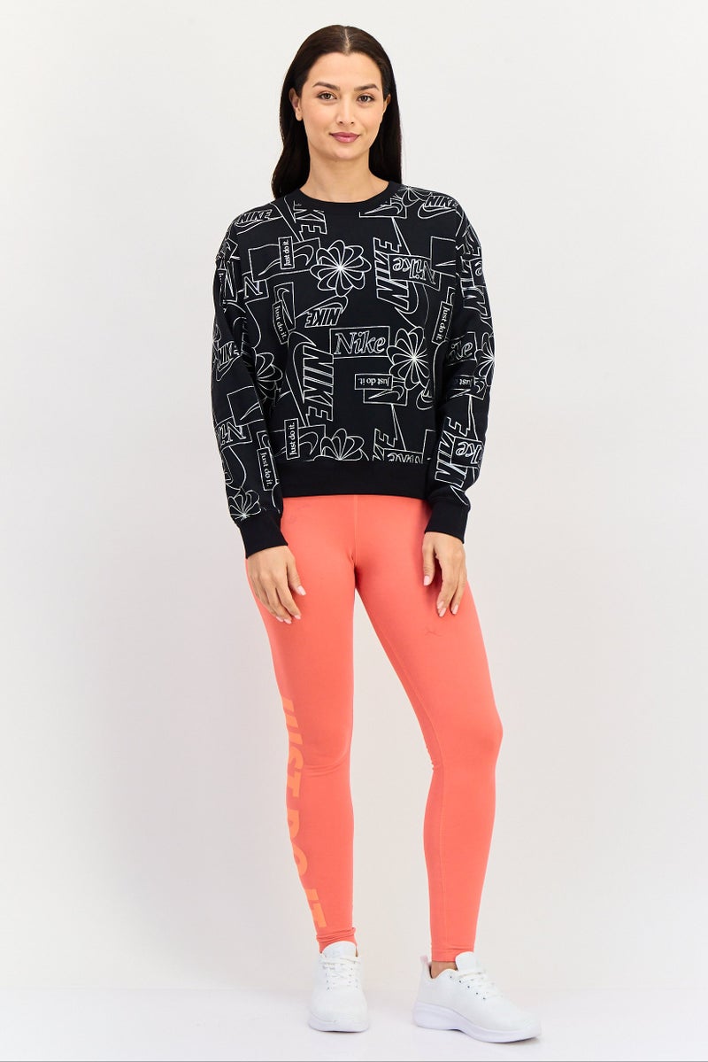 Nike Women Oversized Fit Long Sleeves Outdoor Sweatshirt, Black - Image 2