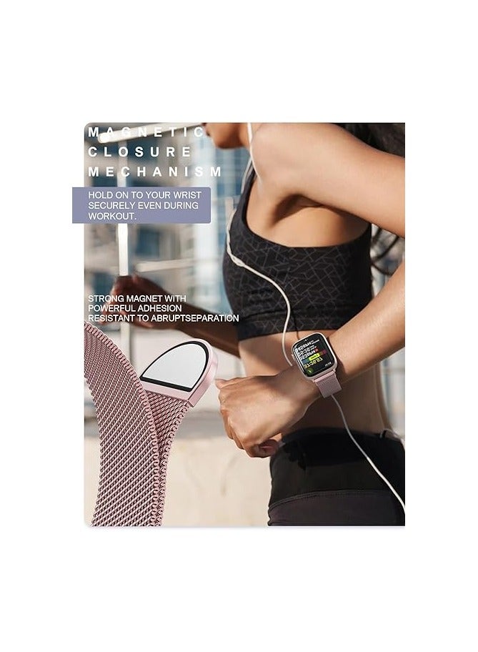 HablTech Milanese Strap Compatible with Apple Watch Bands 38mm 40mm 41mm 42mm ,Stainless Steel Magnetic Clasp Replacement Band for iWatch Series 11/10/9/8/7/6/5/4/SE/SE2/SE3 - Image 3
