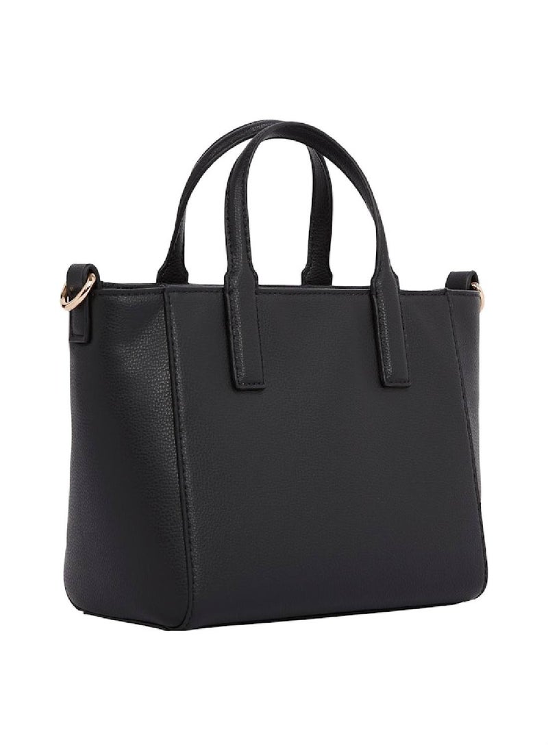 TOMMY HILFIGER - Women's Th Soft Logo Mini Tote Bag - Polyester Blend, Black - Image 1