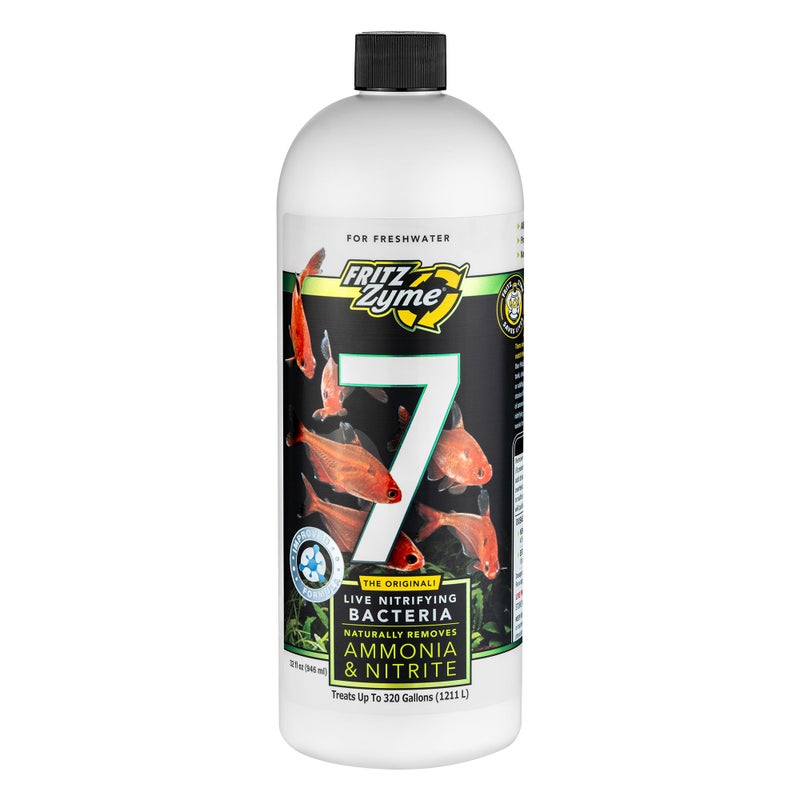 Fritz Aquatics FritzZyme 7 Live Nitrifying Bacteria Naturally Removes Amonia & Nitrite for Freshwater Fish (32-Ounce) - Image 1