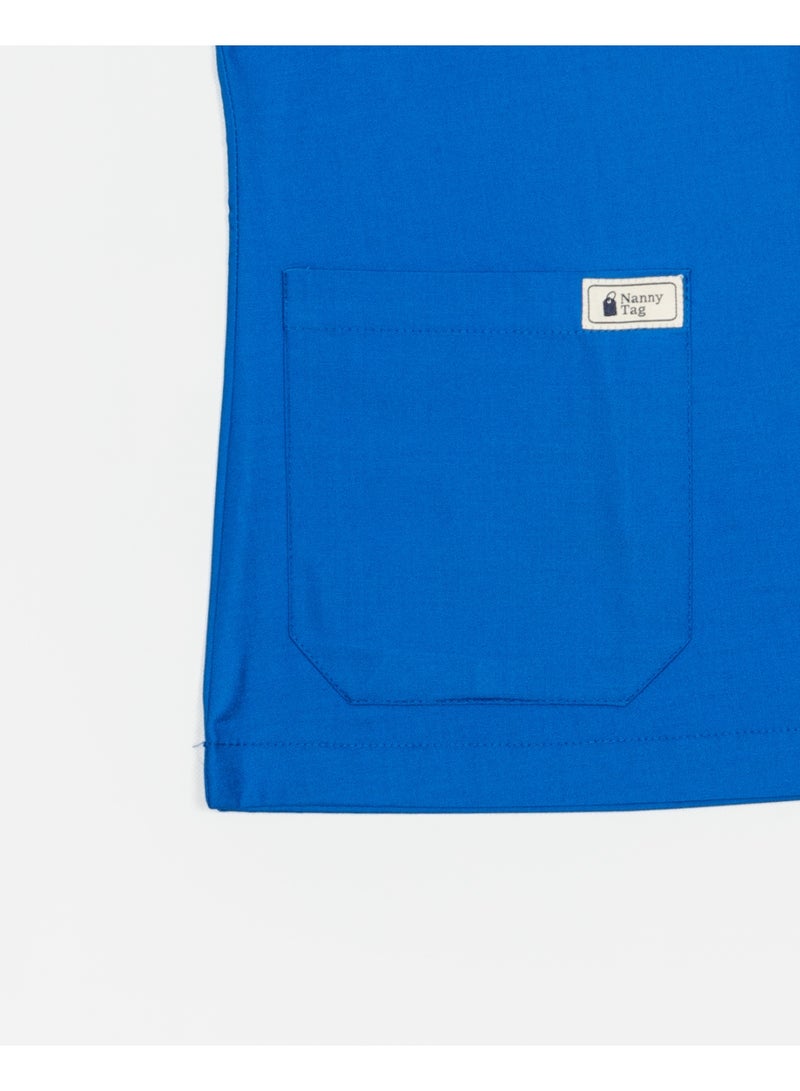 Nanny Tag V-Neck Scrub Suit | Premium Stretchable Medical Uniform with Utility Pockets - Image 3