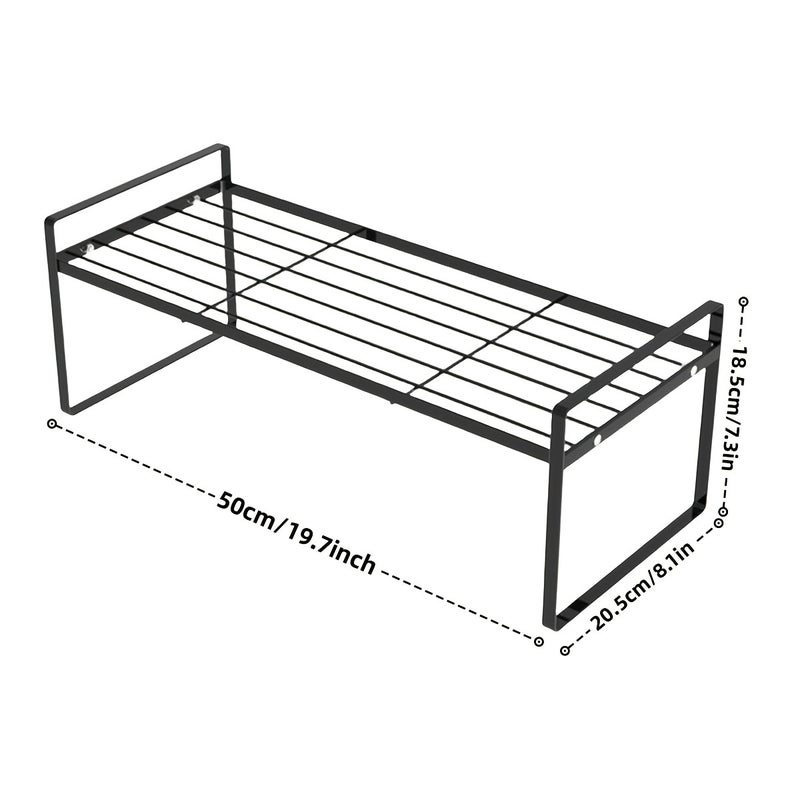 1/2pcs Kitchen Countertop Shelf, Made of Carbon Steel with Strong Load-bearing Capacity, Ideal for Organizing Dishes, Cups, Books, Etc. Suitable for Kitchens and Dining Areas - Image 5