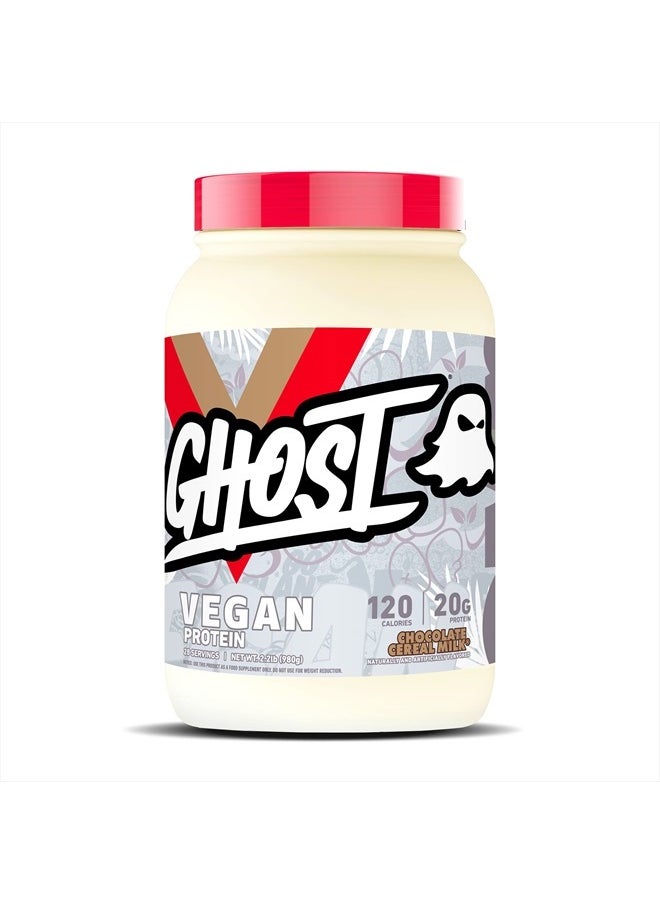Ghost - Vegan Protein Powder, Chocolate Cereal Milk - 2lb, 20g of Protein - Plant-Based Pea & Organic Pumpkin Protein - ­Post Workout & Nutrition Shakes, Smoothies, & Baking - Soy & Gluten-Free - Image 1