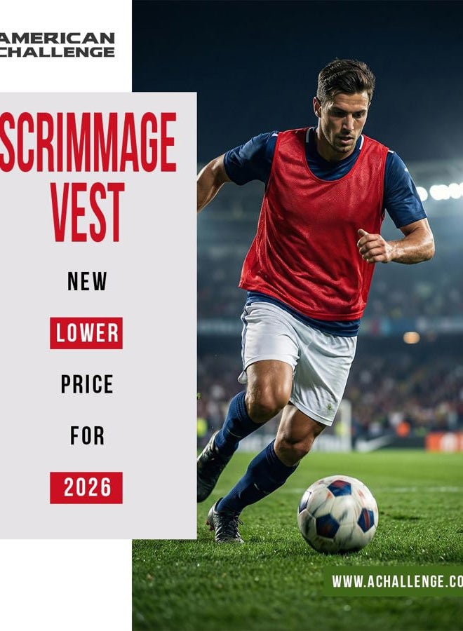 American Challenge Soccer Sports Scrimmage Vest Jersey (Neon Green, 10 Pack Youth) - Image 5