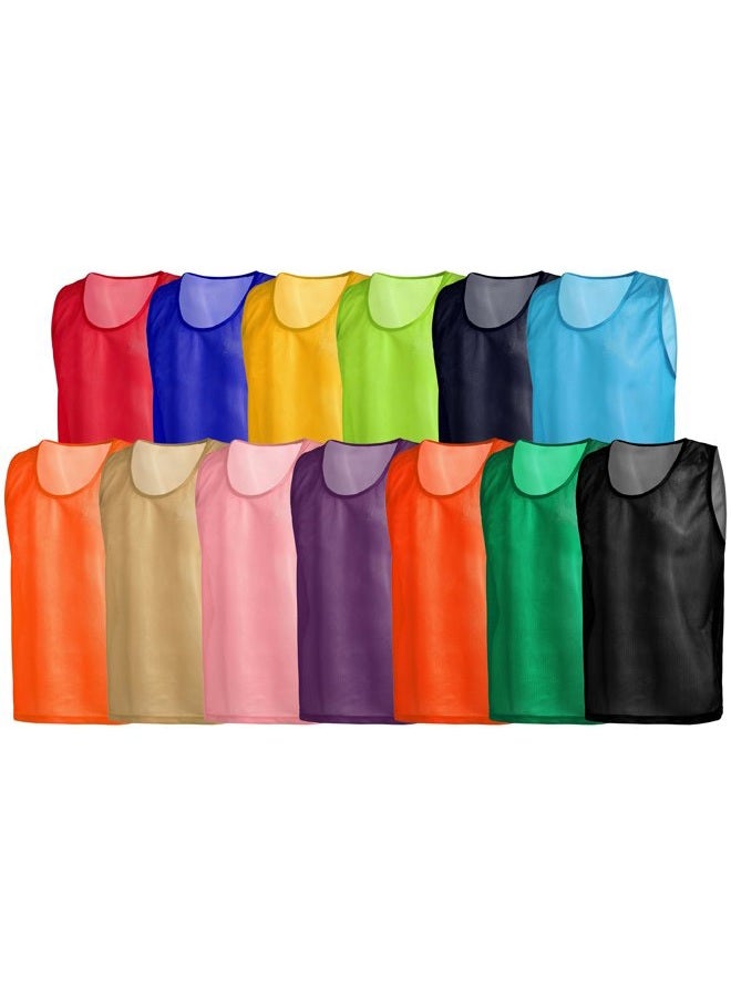 American Challenge Soccer Sports Scrimmage Vest Jersey (Neon Green, 10 Pack Youth) - Image 1