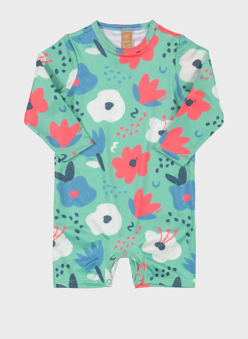 Up Baby Infant Floral Print Romper