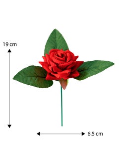 PEORA Peora Artificial Red Rose Flower Natural Look for Valentine's Day Birthday Anniversary or Home Decor (Pack of 5)  - Image 4