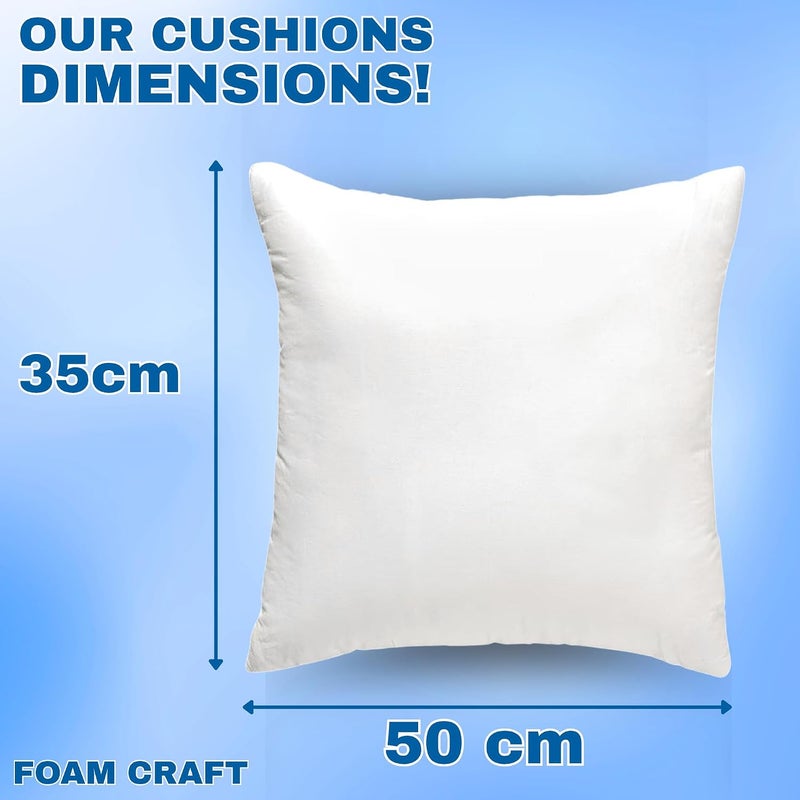 Cushion Inserts for Sofas Cushions, Bed Pillows & Chair Cushions | 100% Polyester Stuffed Cushion Filler for Couch Cushions | Washable Cushion Inner Pads, Pack of 4 Throw Pillow Inserts (35 x 50cm) - Image 2