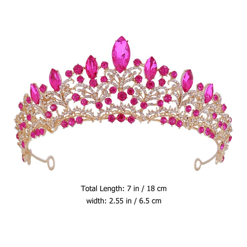 cheekyglo Vintage Crown Bridal Crown Birthday Party Headband Queen Crown Rhinestone Wedding Crowns and Tiaras for Women - Image 2