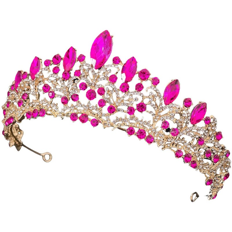 cheekyglo Vintage Crown Bridal Crown Birthday Party Headband Queen Crown Rhinestone Wedding Crowns and Tiaras for Women - Image 1