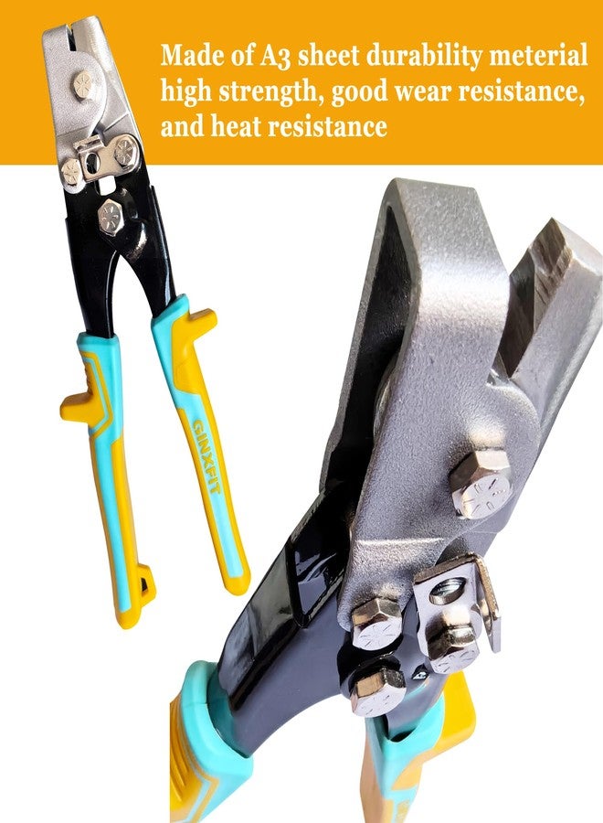 GINXFIT Snap Lock Punch Sheet Metal Notcher for Vinyl Aluminum Siding and Plastic Skirting, SnapLock Gutter Crimping Tool, 9 Inches - Image 5