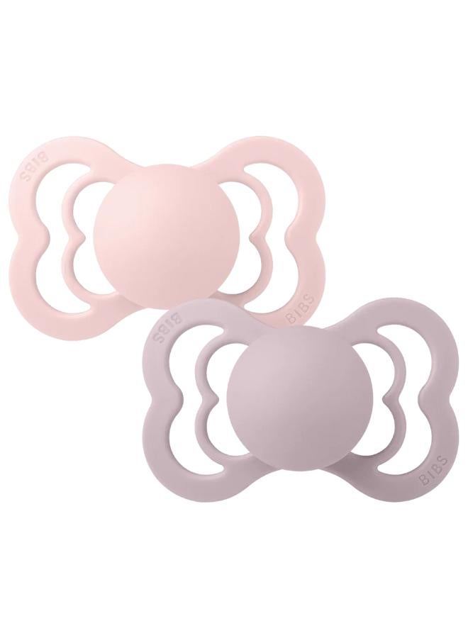 BIBS Supreme Blossom & Dusky Lilac Silicone - Size 2 (Pack Of 2) - Image 1