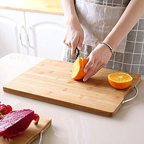 Luxula Kitchen NonSlip Vegetable and Fruit Cutting Wooden Chopping Board with Stainless Steel Handle - Image 4