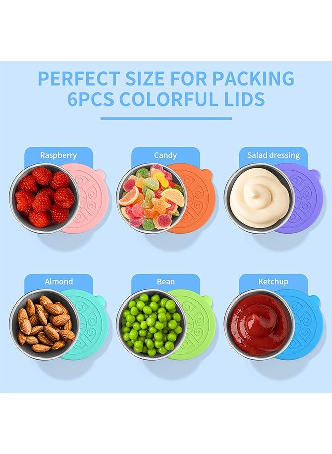 Generic - 6 Pack Salad Dressing Container To Go,1.7oz/50ml Reusable Small Condiment Containers with Lids - Image 1