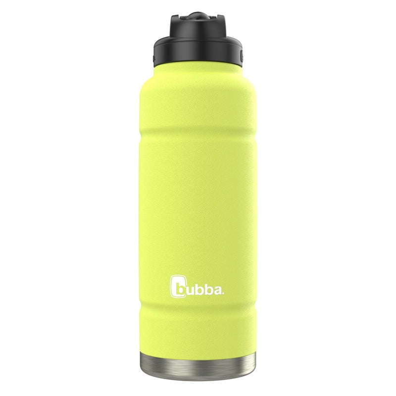 bubba Trailblazer Insulated Stainless Steel Water Bottle with Straw Lid, 40oz, Limelight Powder Coat - Image 1