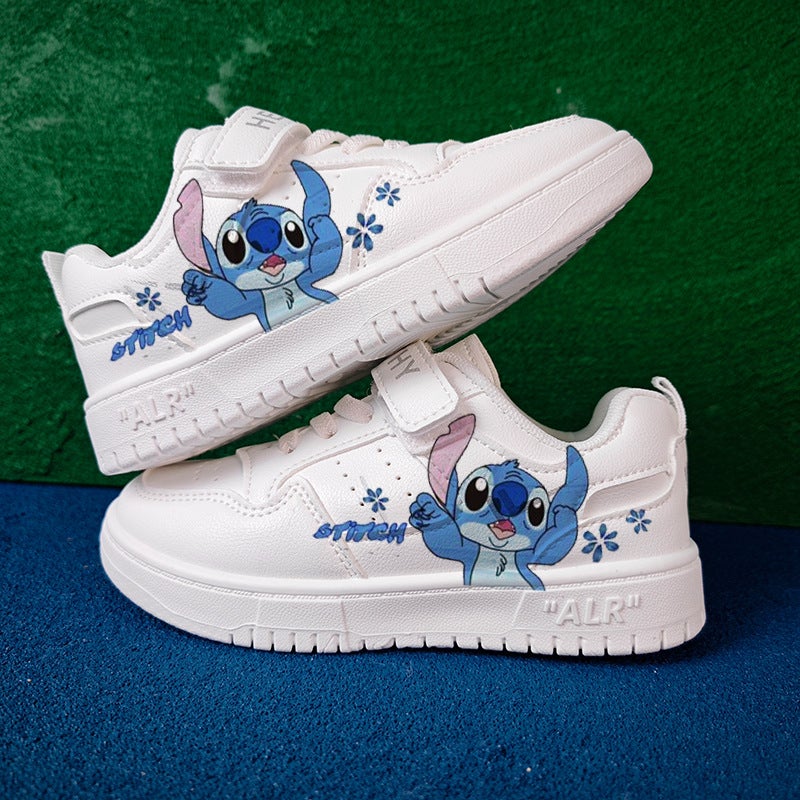 Autumn Cute Cartoon Board Shoes Boys And Girls White Shoes Student Campus Style Casual Breathable Board Shoes - Image 5