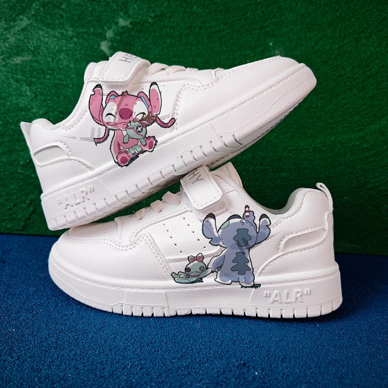 Autumn Cute Cartoon Board Shoes Boys And Girls White Shoes Student Campus Style Casual Breathable Board Shoes - Image 2