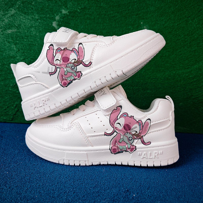 Autumn Cute Cartoon Board Shoes Boys And Girls White Shoes Student Campus Style Casual Breathable Board Shoes - Image 4