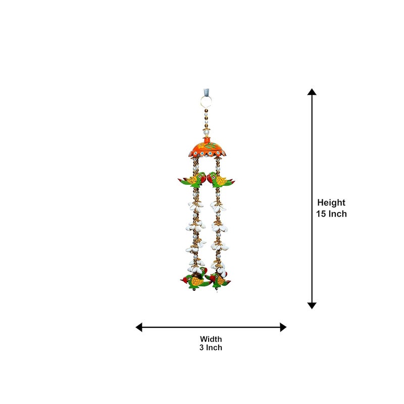 Vvisba Parrot Side Hanging Kaudi with Wooden Top Home Decor - Image 3
