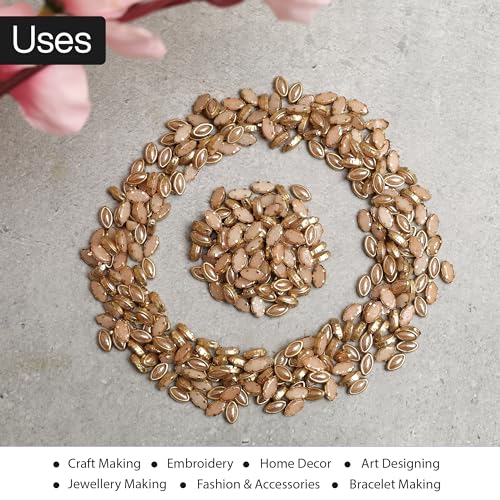 Embroiderymaterial Raw Material Flat Glue On Kundan Stones Beads For Craft, Jewellery Making, Bangles Work, Stones For Embroidery Work, Aari Work (Teardrop Shape, 4Mm, 500 Pieces),Multicolor - Image 5