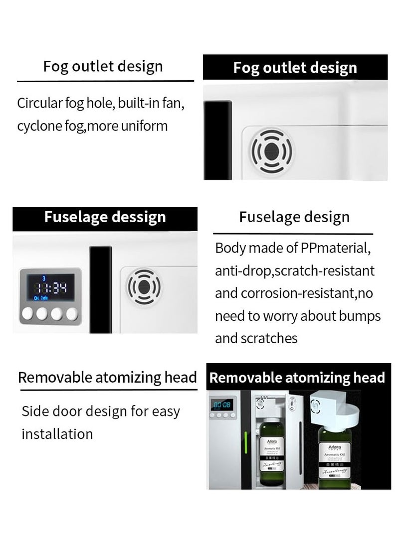 Essential Oil Aroma Diffuser 160ml Aromatherapy Humidifier Fragrance Nebulizing Machine Diffusion Scent Machine Suitable for Home Office Hotel (White)
